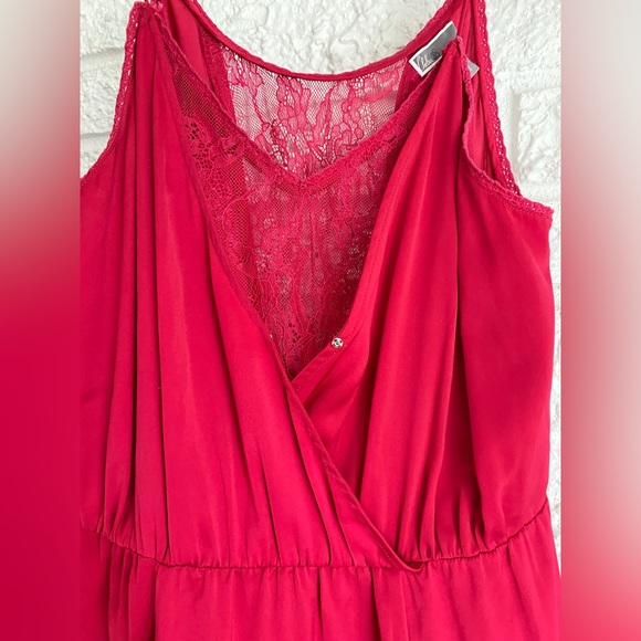 Vintage Red Silk Dress - Picture 5 of 9
